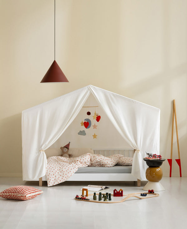 Tenda com Janelas para Cama Casa Wood Original — Branco — Oliver Furniture