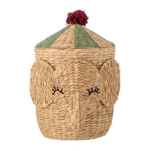 Bobo Cesto com Tampa - Natural | Bloomingville MINI – imagem 3