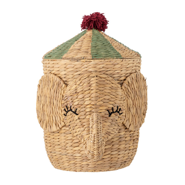 Bobo Cesto com Tampa - Natural | Bloomingville MINI – imagem 3