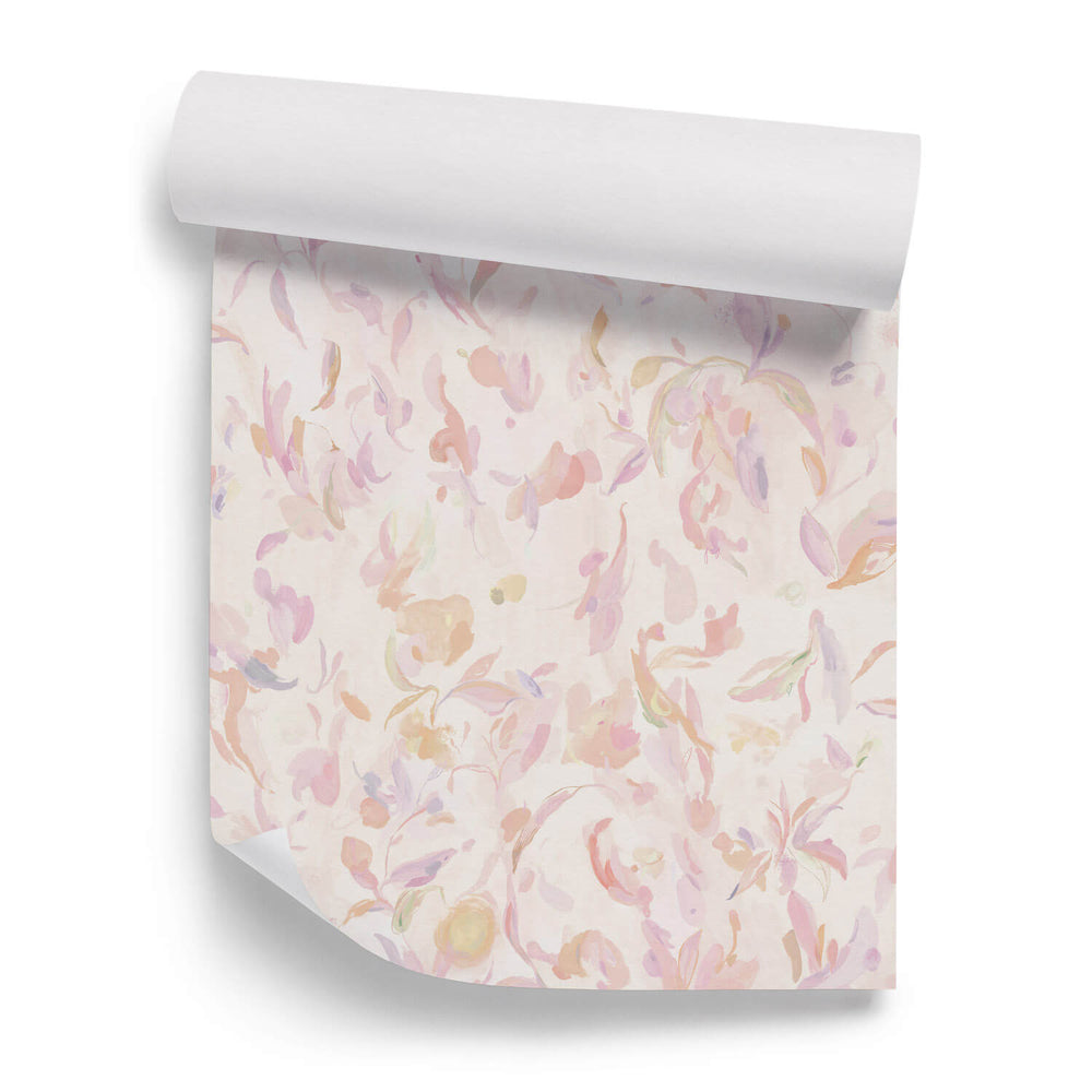 Papel de Parede Abstract Blooms — Rosa Sian Zeng — detalhe do padrão
