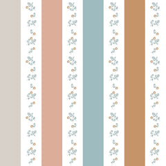 Papel de Parede Portofino Colour Stripes with flowers – Dekornik – imagem 1