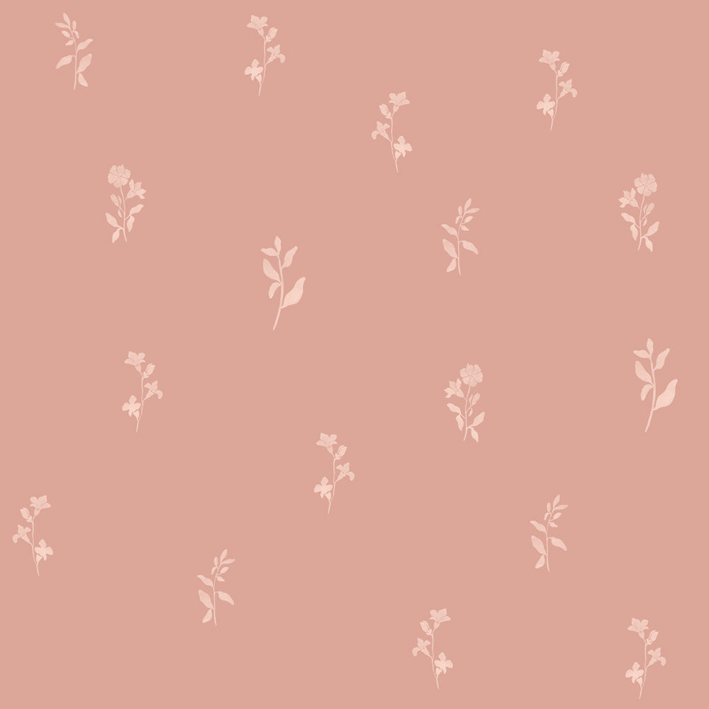 Papel de Parede Pink subtle twigs – Dekornik – imagem 1