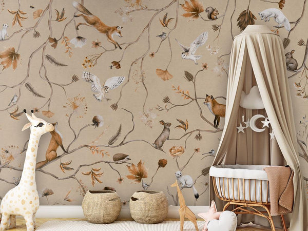 Mural Playful Forest beige – Kikki Belle – imagem 2