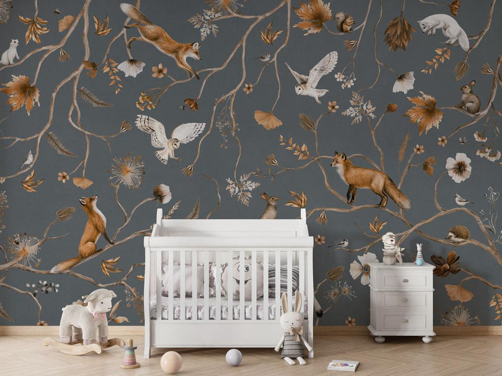 Mural Playful Forest blue – Kikki Belle – imagem 1