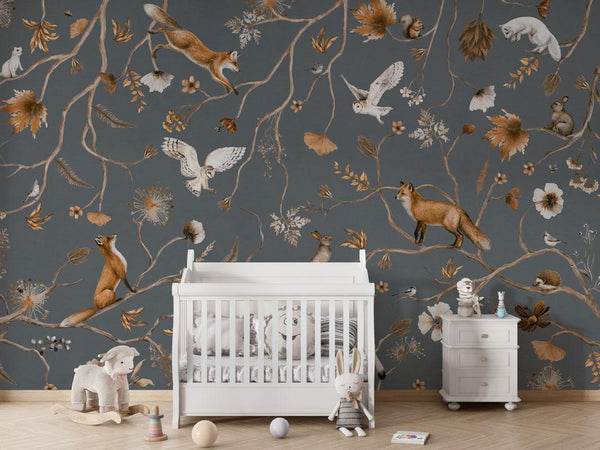 Mural Playful Forest blue – Kikki Belle – imagem 2
