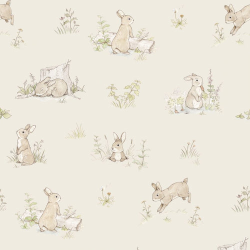 Papel de Parede Rabbit Day Beige – Dekornik – imagem 1