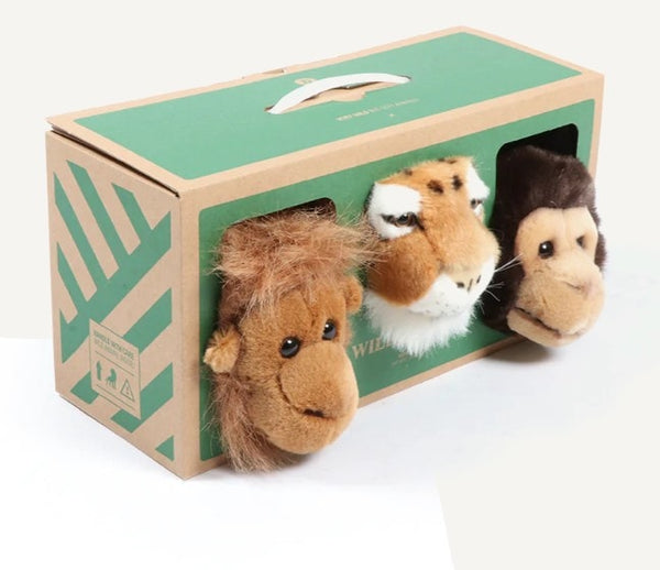 Conjunto Selva de 3 Mini Cabeças – Wild & Soft – imagem 2
