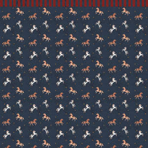 Papel de Parede Spanish horses with border red – Dekornik – imagem 3