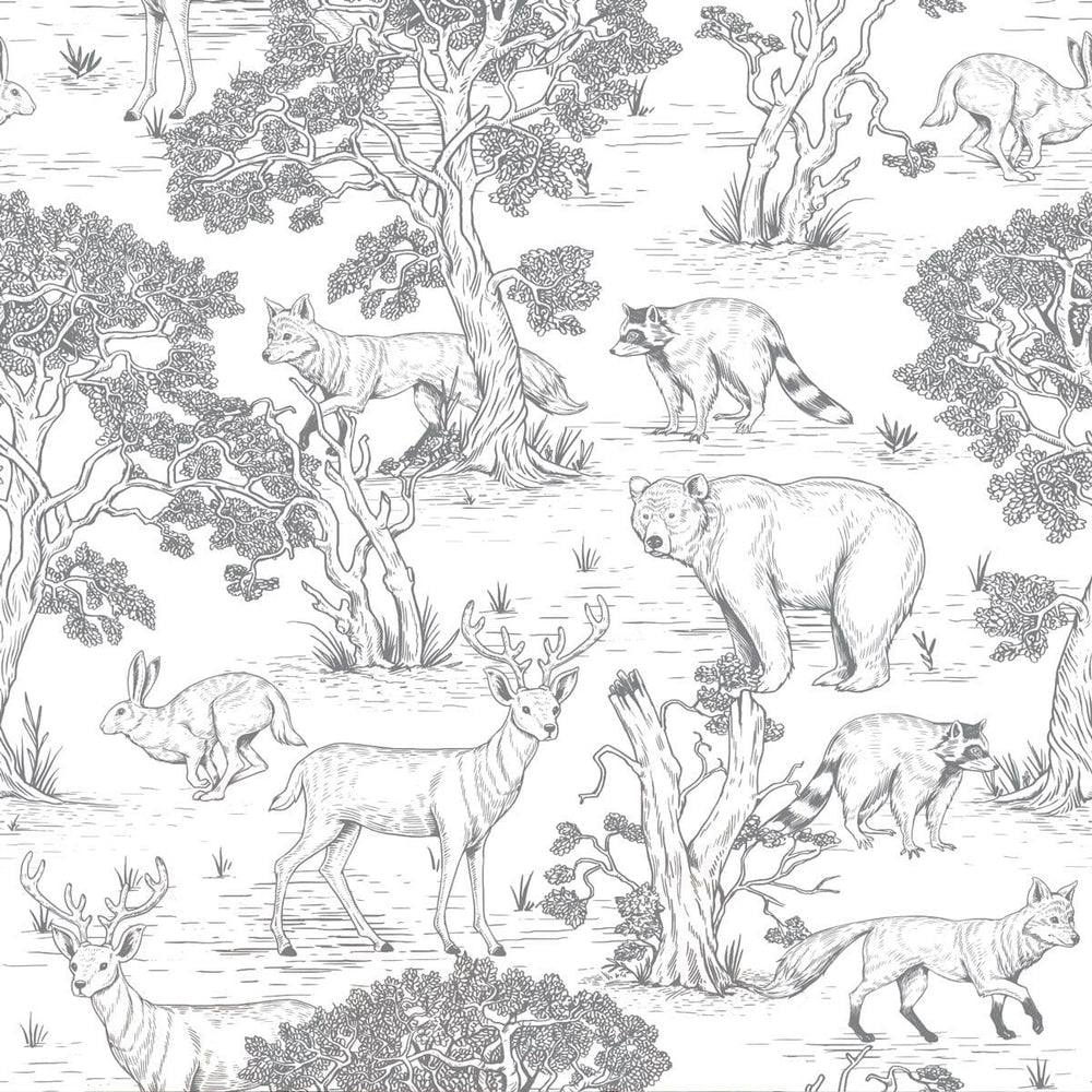Papel de Parede Animals White – Dekornik – imagem 1