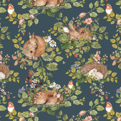 Papel de Parede Little Sleepy Animals Dark – Dekornik – imagem 1