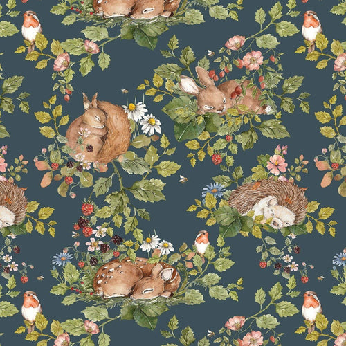 Papel de Parede Little Sleepy Animals Dark – Dekornik – imagem 1