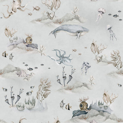 Papel de Parede Underwater World Grey – Dekornik – imagem 1