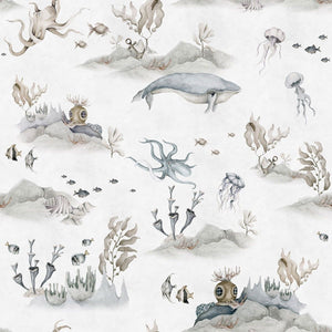 Papel de Parede Underwater World White – Dekornik – imagem 1