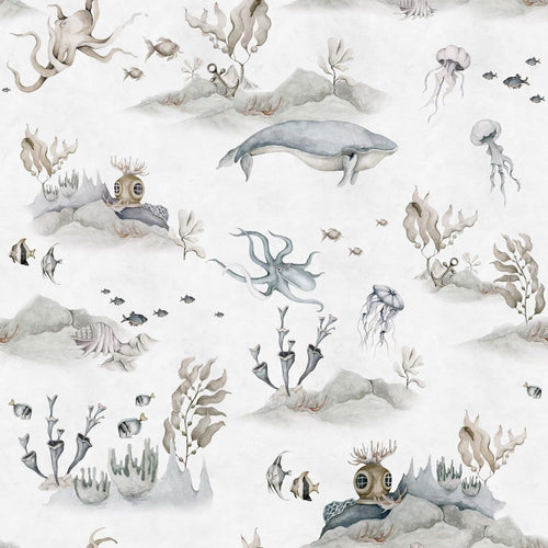 Papel de Parede Underwater World White – Dekornik – imagem 1
