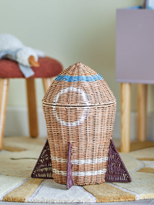 Space Cesto com Tampa - Natural | Bloomingville MINI – imagem 4