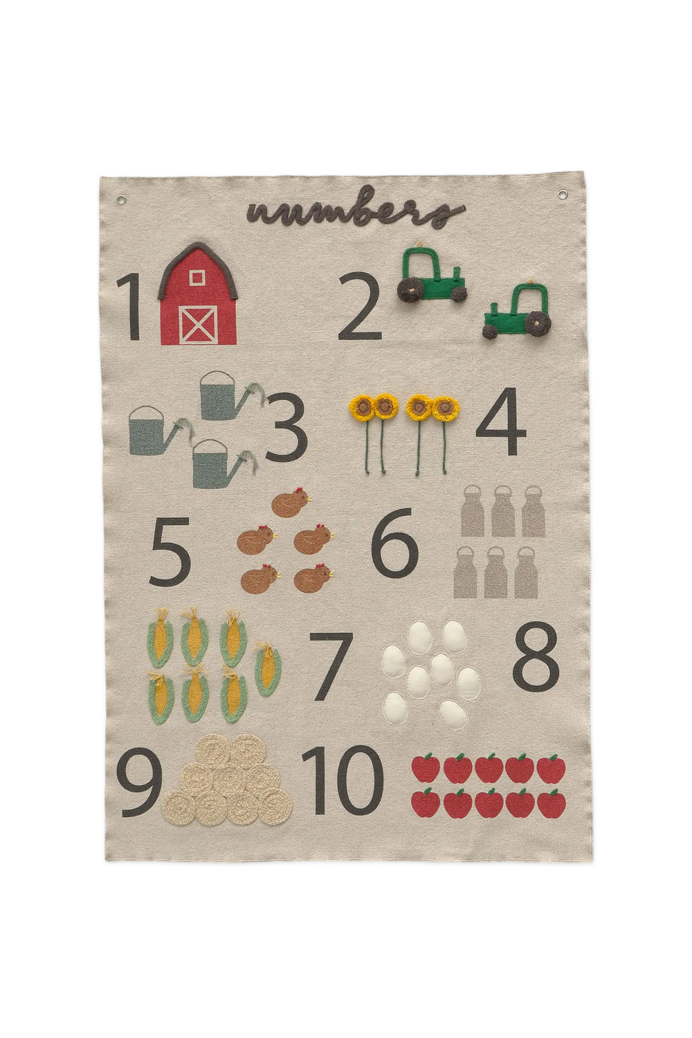 Decoração de parede Farm Numbers — Lorena Canals