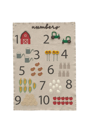 Decoração de parede Farm Numbers — Lorena Canals
