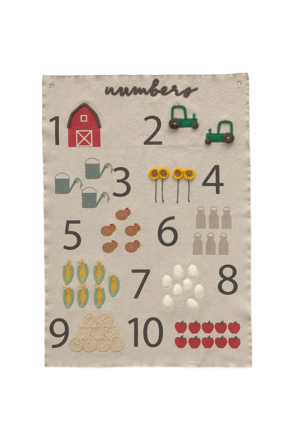 Decoração de parede Farm Numbers — Lorena Canals