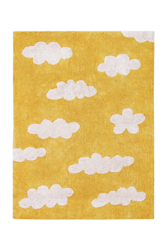 Tapete lavável Clouds Mostarda — Lorena Canals