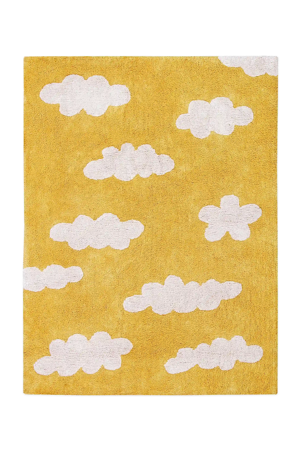 Tapete lavável Clouds Mostarda — Lorena Canals