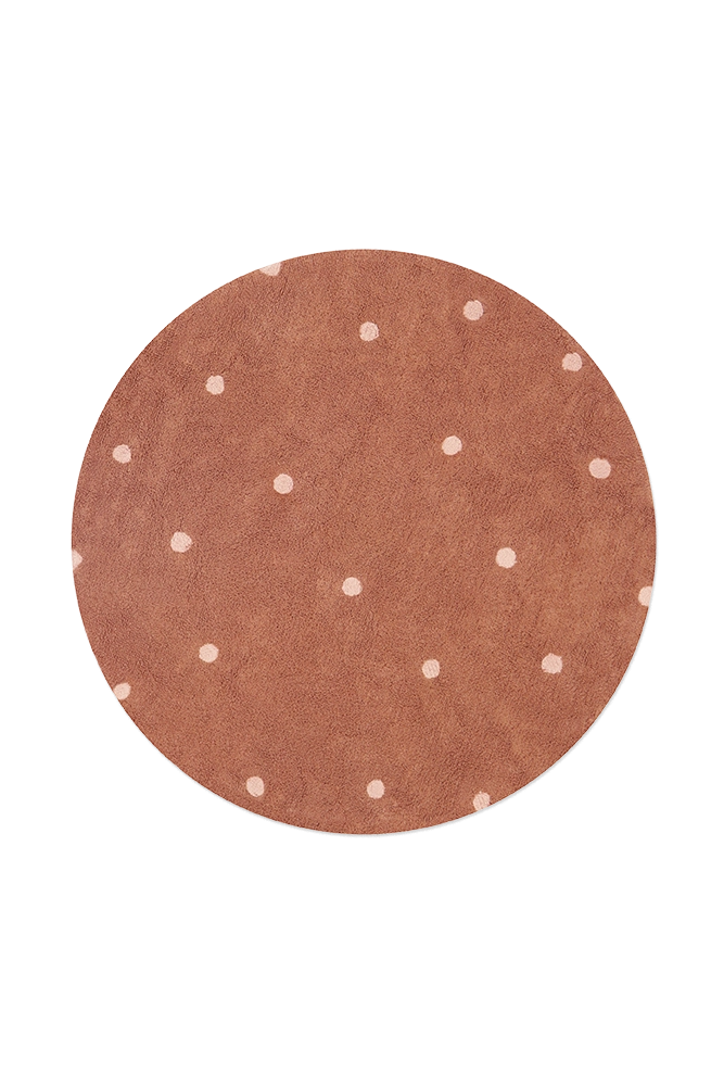 Tapete lavável Round Dot Castanho — Lorena Canals