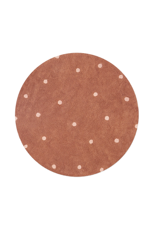 Tapete lavável Round Dot Castanho — Lorena Canals