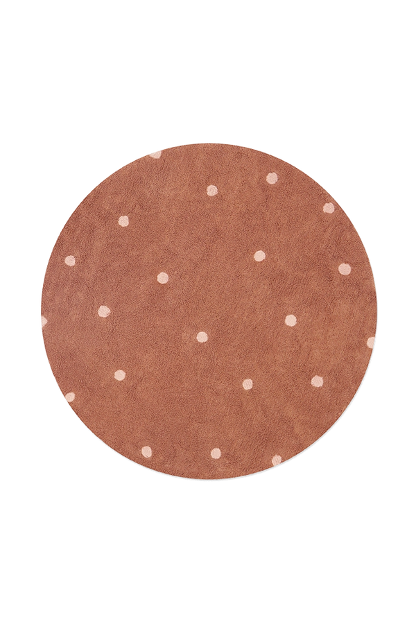 Tapete lavável Round Dot Castanho — Lorena Canals
