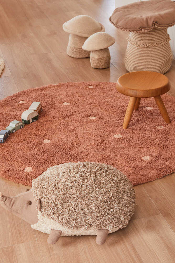 Tapete lavável Round Dot Castanho — Lorena Canals