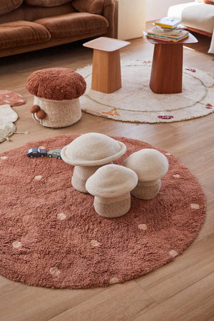 Tapete lavável Round Dot Castanho — Lorena Canals