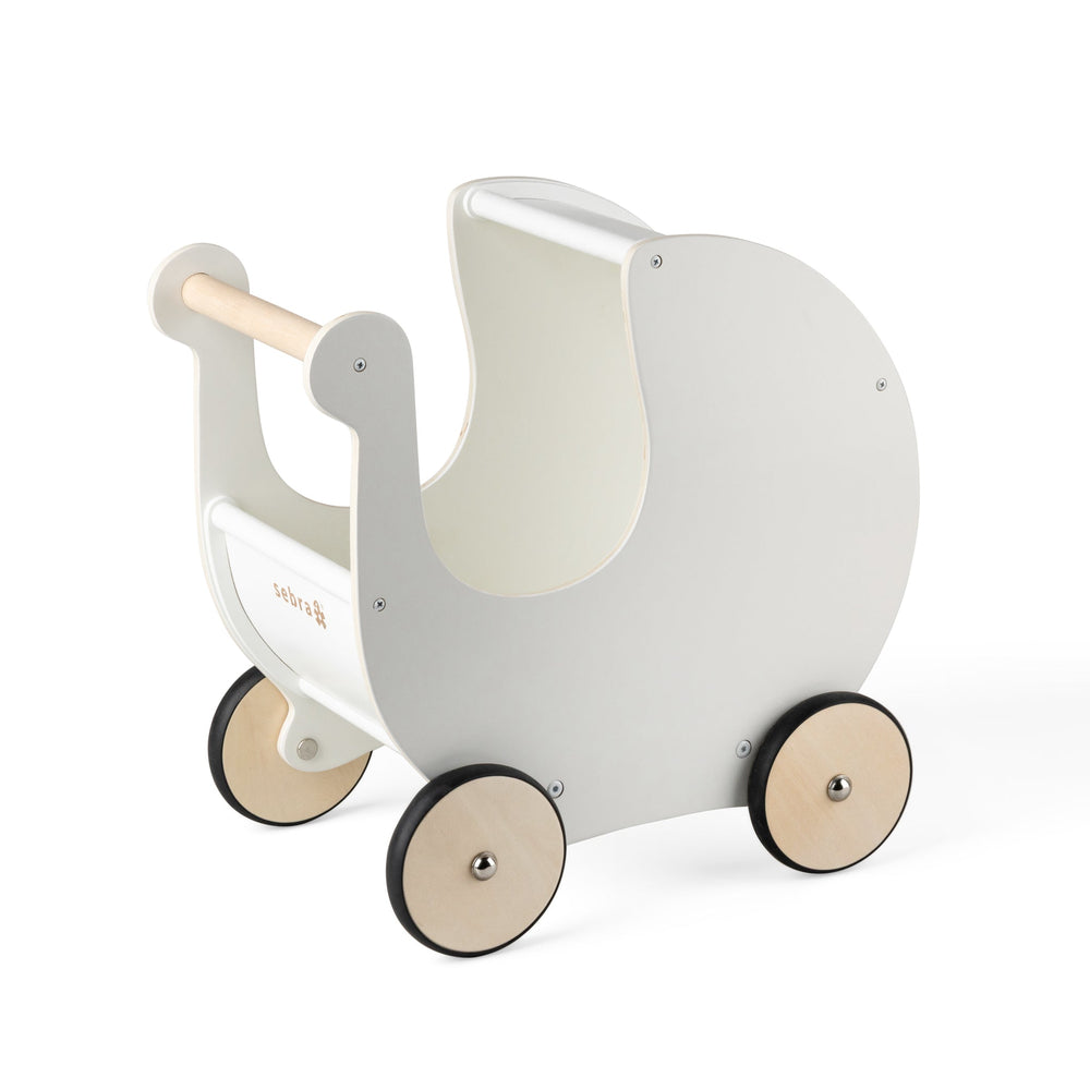 Carrinho de bonecas em madeira | Sebra — Classic white