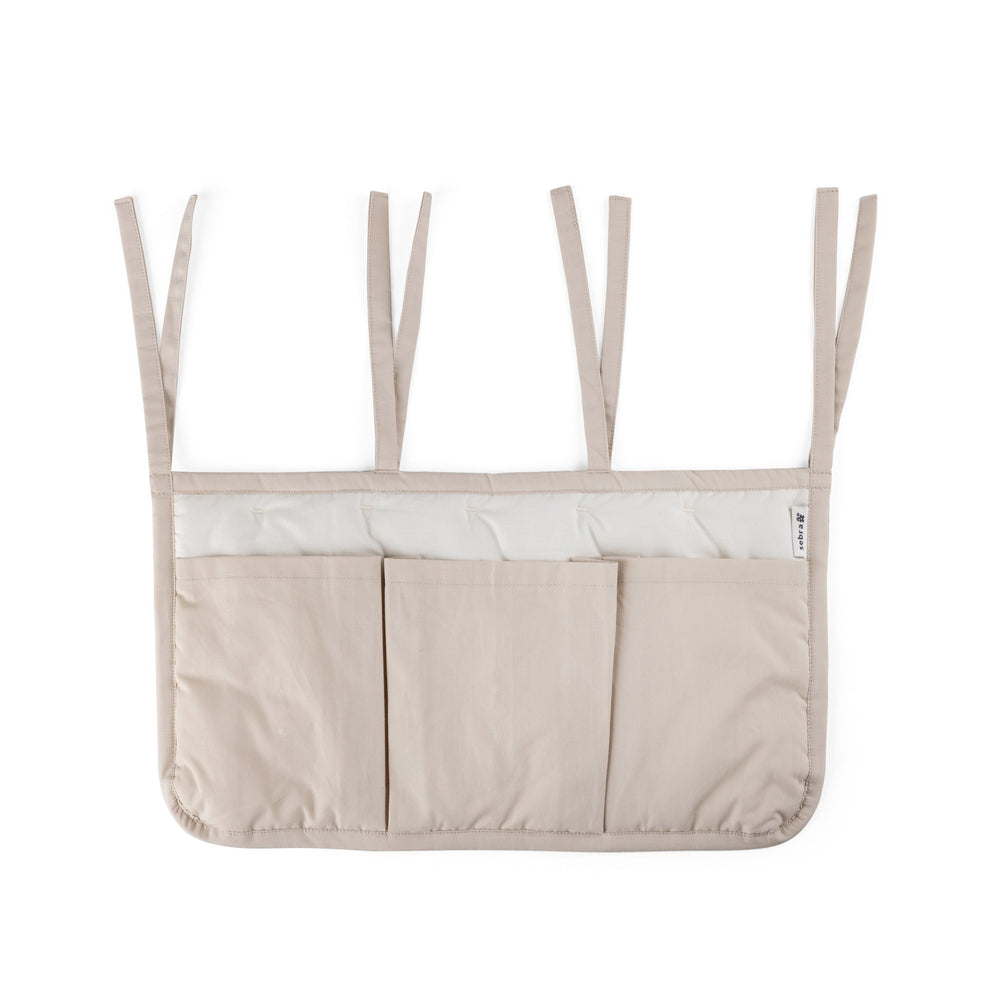 Organizador de berço com 3 bolsos | Sebra — Morning beige