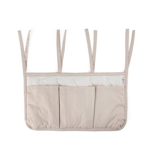 Organizador de berço com 3 bolsos | Sebra — Morning beige