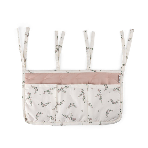 Organizador de berço com 3 bolsos | Sebra — Powder blossom