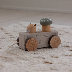 Brinquedo de puxar Pop-up Woodland | Sebra — Beige