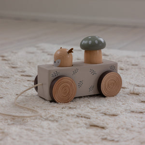 Brinquedo de puxar Pop-up Woodland | Sebra — Beige