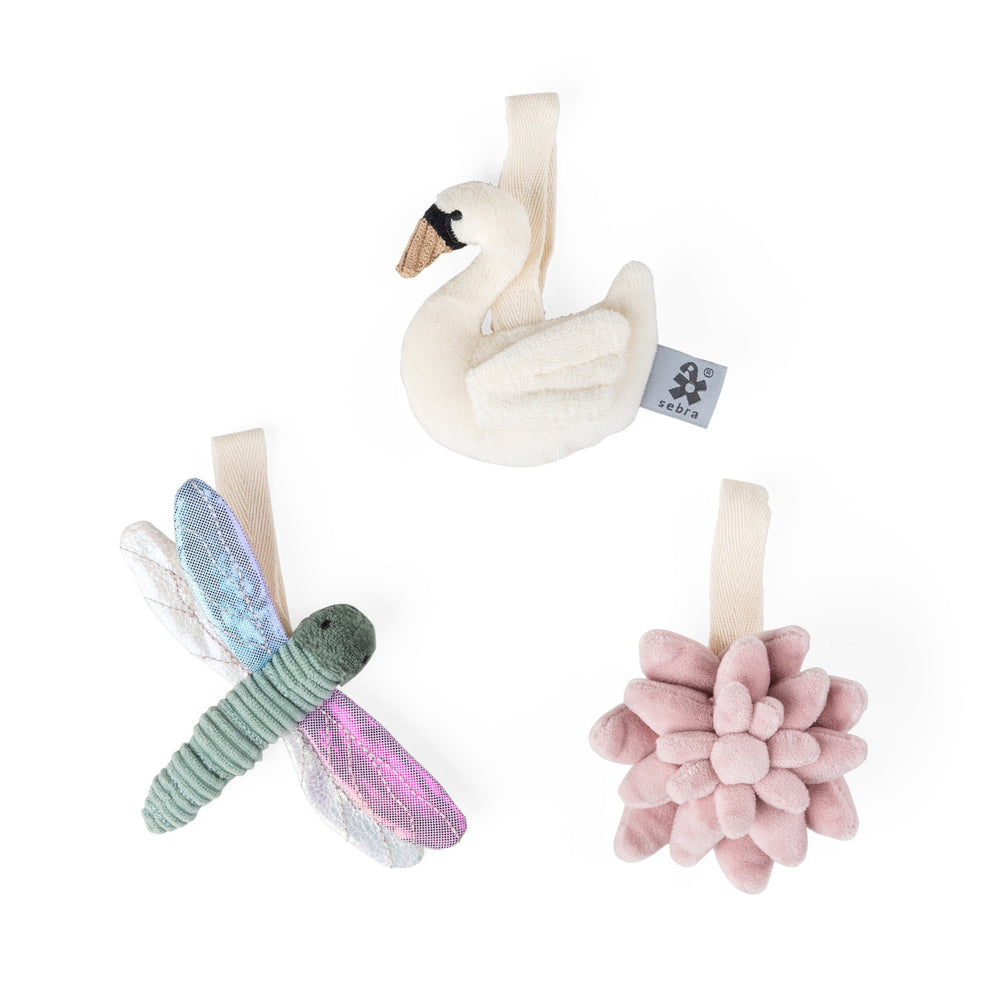 Brinquedos de atividades — 3 unidades | Sebra — Powder Rose