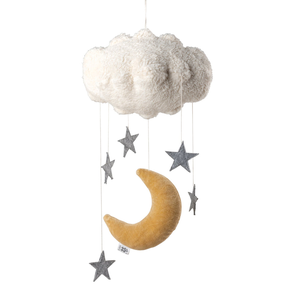 Móbile Lua e Estrelas | Sebra — Beige