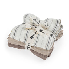 Musselinas — 3 unidades | Sebra — Cream stripe