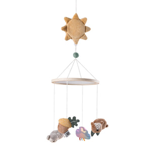 Móbile musical com espelho Woodland | Sebra — Multi-coloured