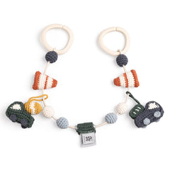 Corrente de carrinho em croché Busy Builders | Sebra — Blue