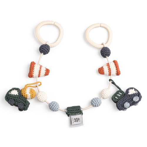 Corrente de carrinho em croché Busy Builders | Sebra — Blue