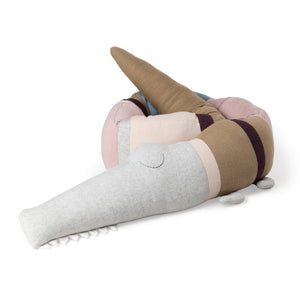 Almofada de malha Sleepy Croc | Sebra — Powder rose mix