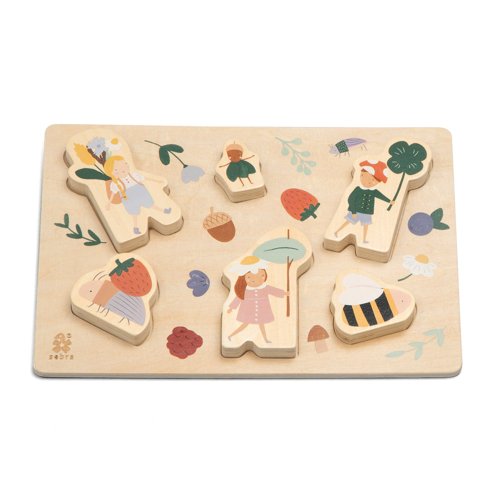 Puzzle de madeira Pixie Land | Sebra — Multi