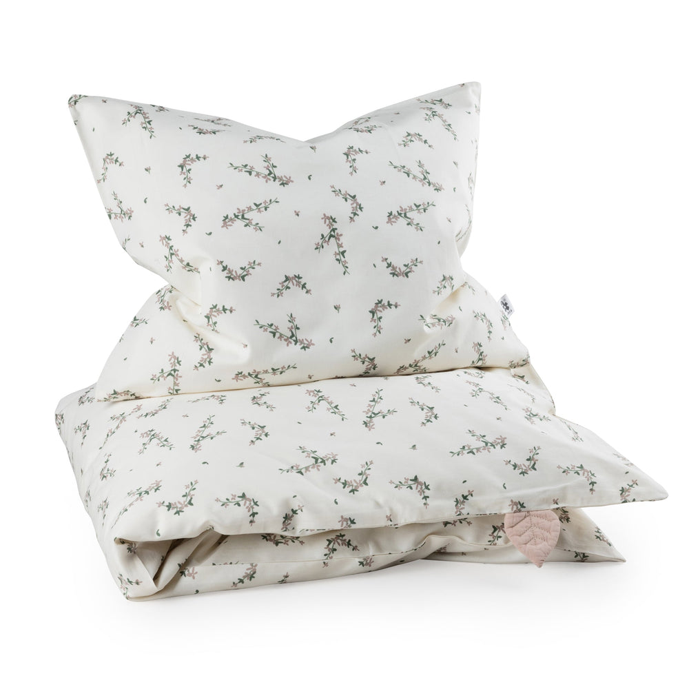 Roupa de cama de bebé em percal | Sebra — Powder blossom