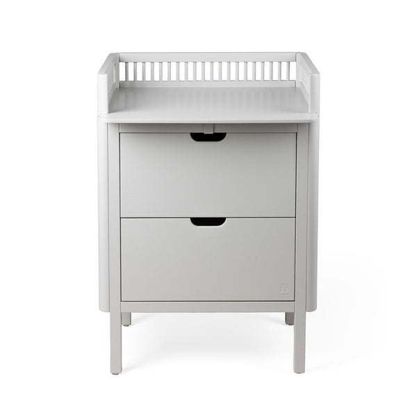 Cómoda com muda-fraldas e gavetas | Sebra — Stone grey