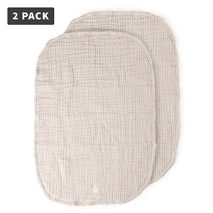 Toalhas para muda-fraldas em musselina — 2 unidades | Sebra — Birchbark rose