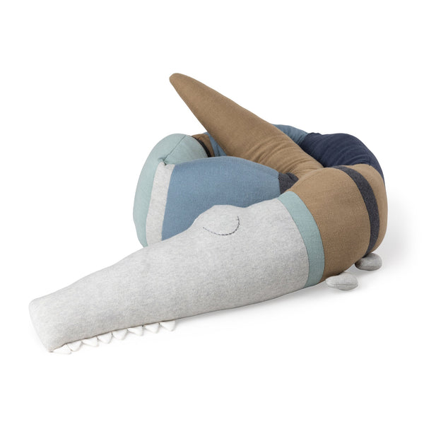 Almofada de malha Sleepy Croc | Sebra — Dusty blue mix