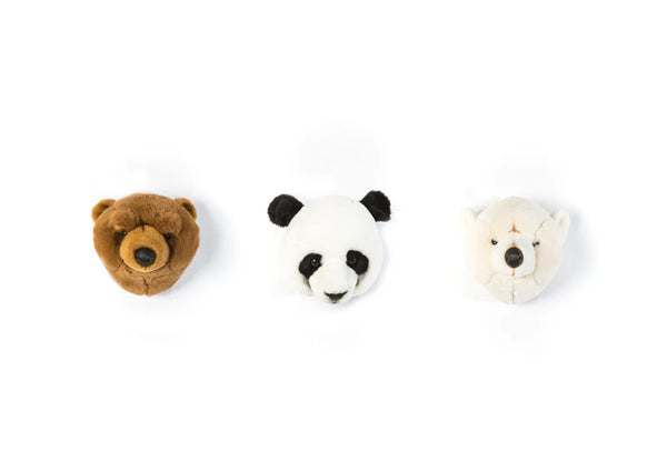 Conjunto de 3 Mini Cabeças de Urso – Wild & Soft