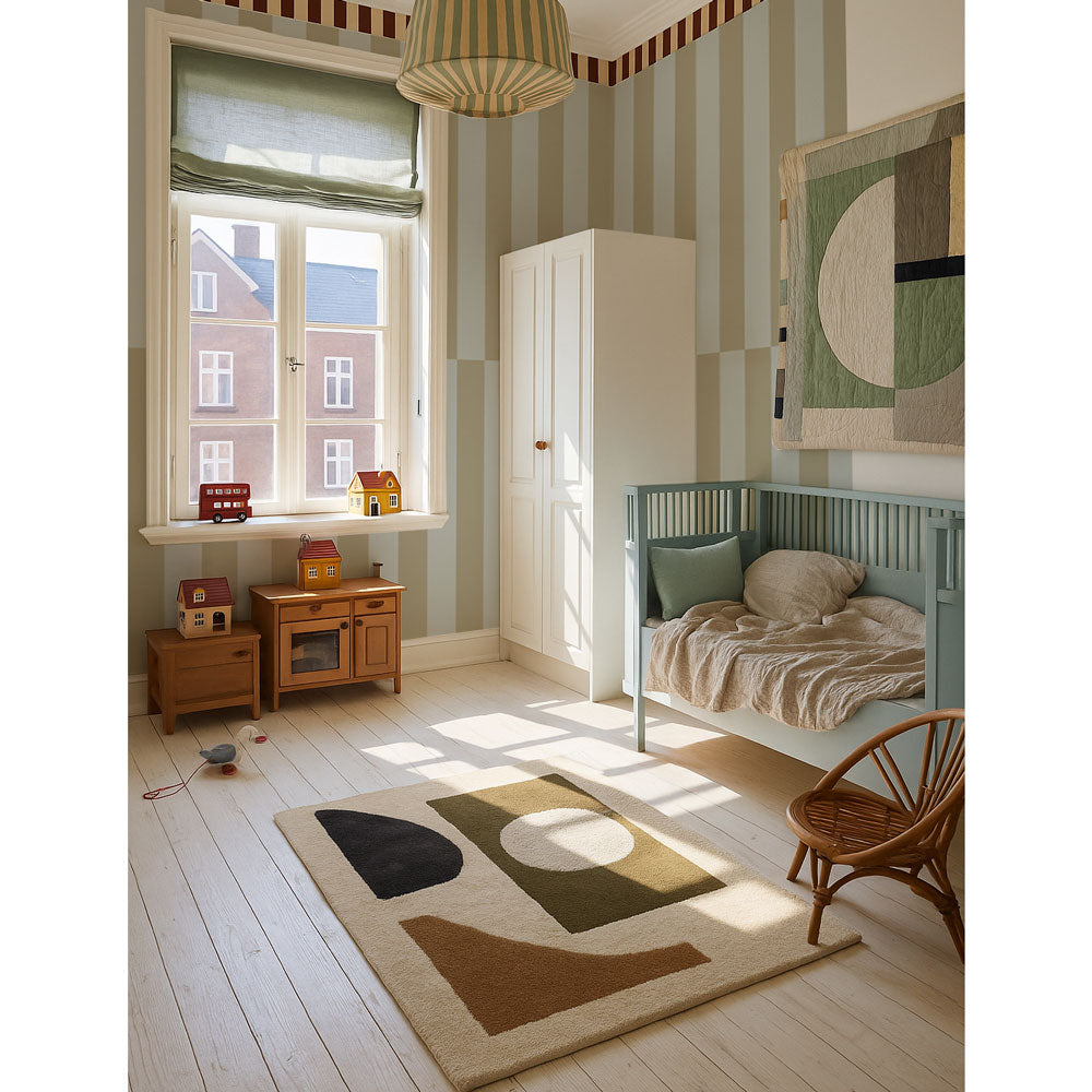 Papel de Parede Stripes blue green Upside down – Dekornik – imagem 1