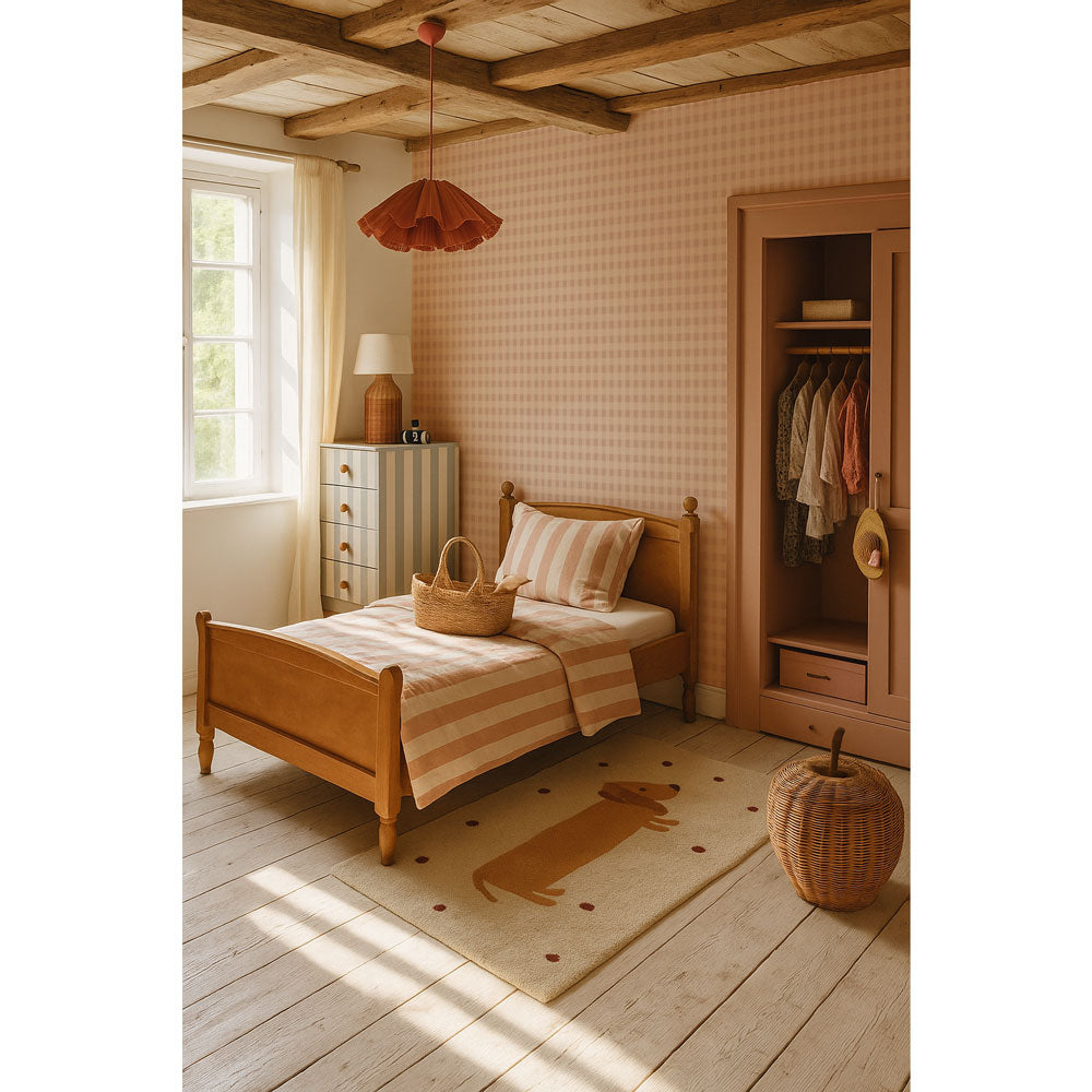 Papel de Parede Check minimini pink cream – Dekornik – imagem 1